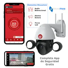 GENERICO - Cámara wifi DOMO Monitoreo Audio Disuasivo SOSCAM con App SOSCLICK