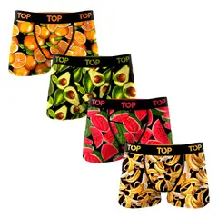 TOP - Bóxer Medio Niño Algodón Pack 4 Icónico - Juicy Fruits C2