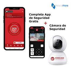 GENERICO - Cámara wifi IP Interior Audio Disuasivo SOSCAM con App SOSCLICK por un año