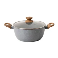 Cacerola olla 26 cm antiadherente de ceramica con tapa Linea Marmolada