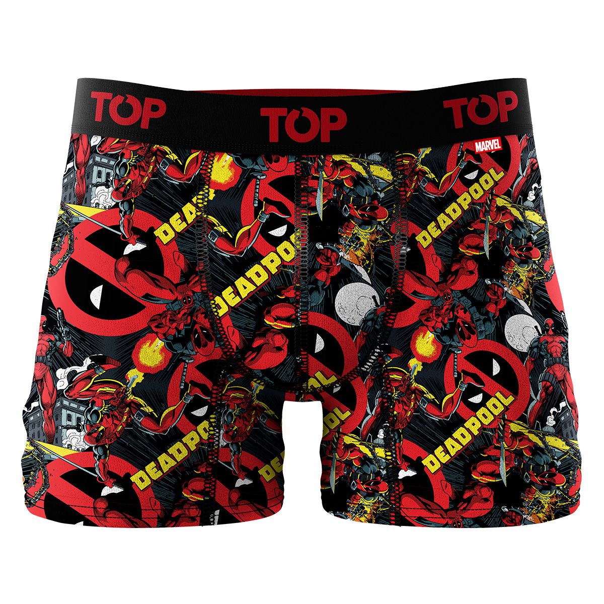 TOP - Bóxer Medio Marvel Algodón Pack 3 Deadpool C15 Top