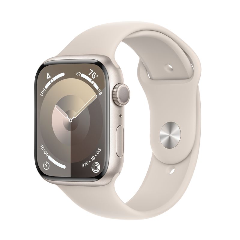APPLE - Apple Watch Series 9 45 mm GPS Talla ML Starlight - Blanco