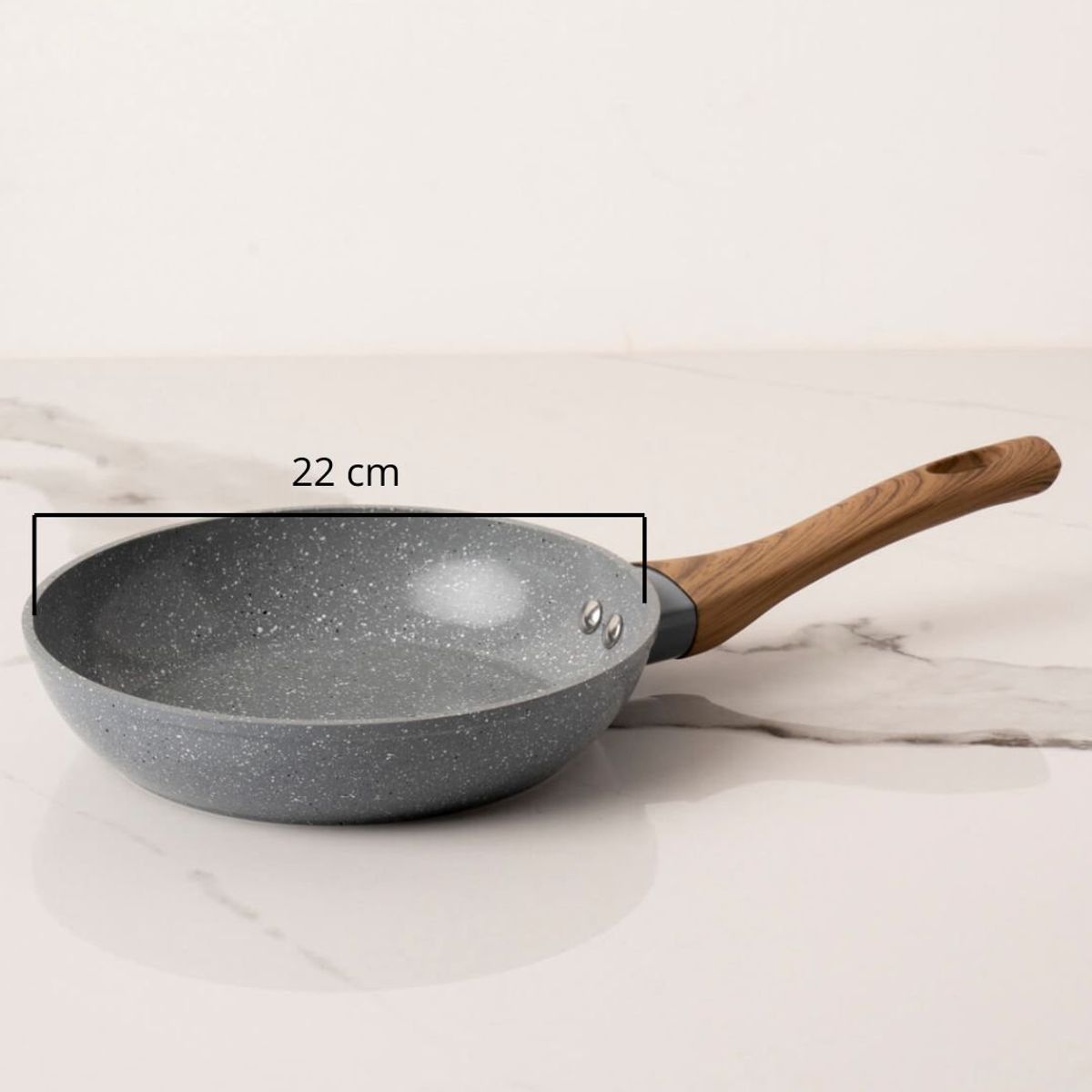 GENERICO - Sarten 22 cm antiadherente de ceramica Linea Marmolada
