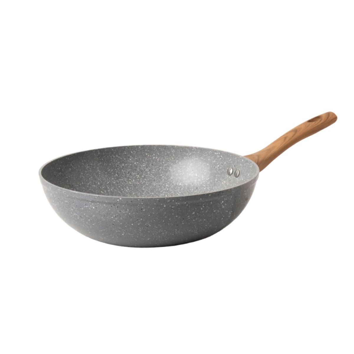 GENERICO - Wok 30 cm antiadherente de ceramica Linea Marmolada