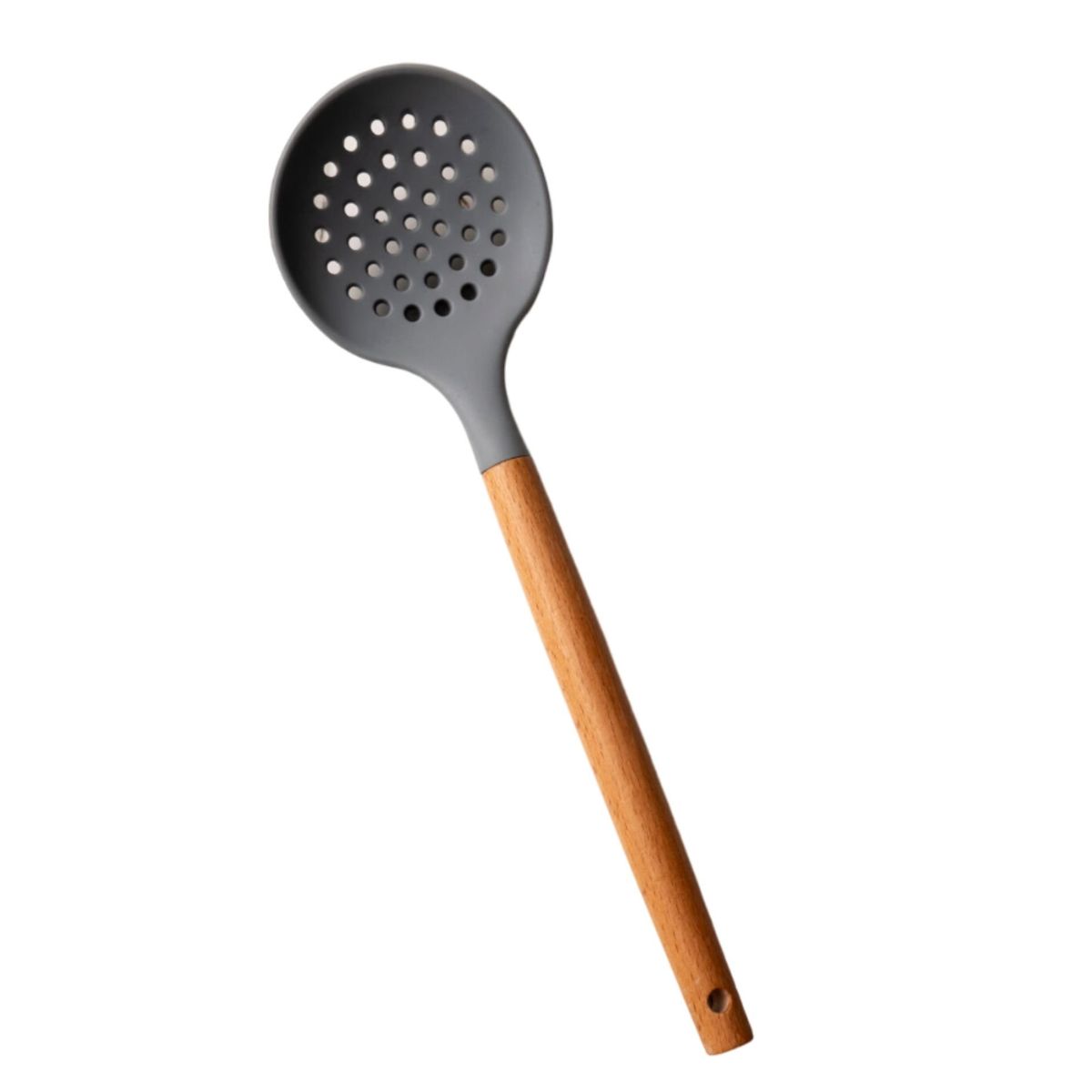 GENERICO - Espumadera de Silicona con mango de Madera