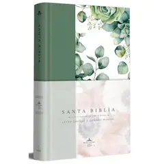 ORIGEN - Biblia RVR 1960 letra grande Tapa dura flores verde