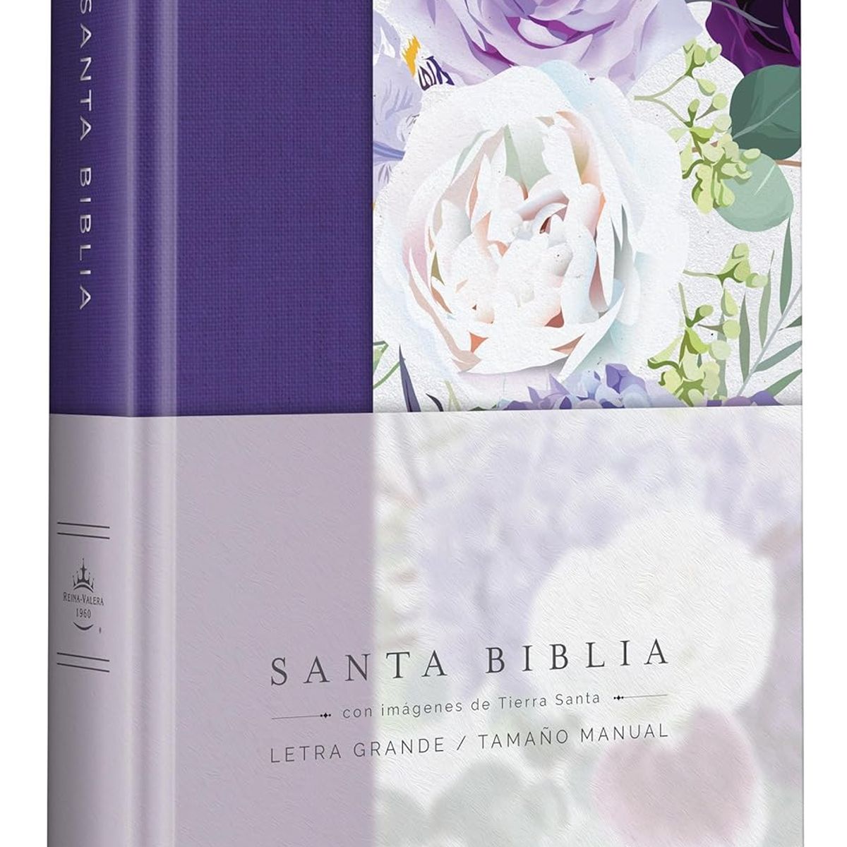 SOCIEDAD BIBLICA CHILENA - Biblia RVR1960 letra 10,5 puntos tapa dura lila flores
