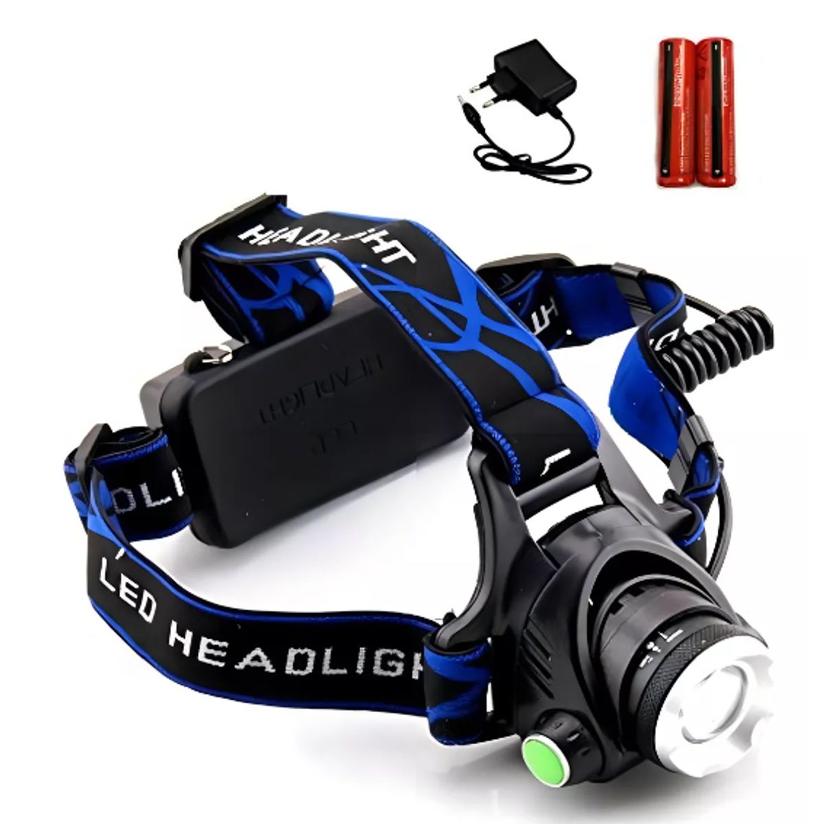 GENERICO - Linterna Frontal Led Cabeza Recargable 1600