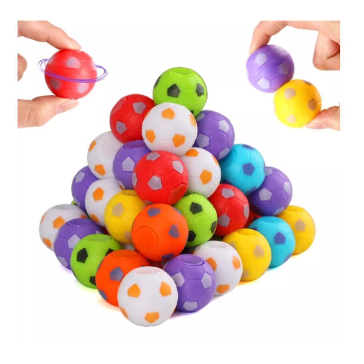 GENERICO - Pack 20 Spinner De Pelotas De Fútbol Sorpresa De Cumpleaños