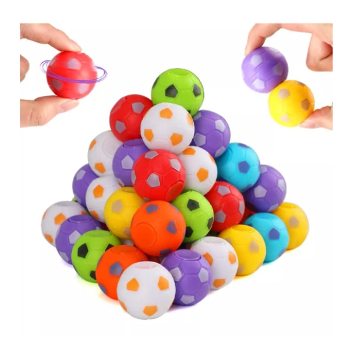 GENERICO - Pack 20 Spinner De Pelotas De Fútbol Sorpresa De Cumpleaños