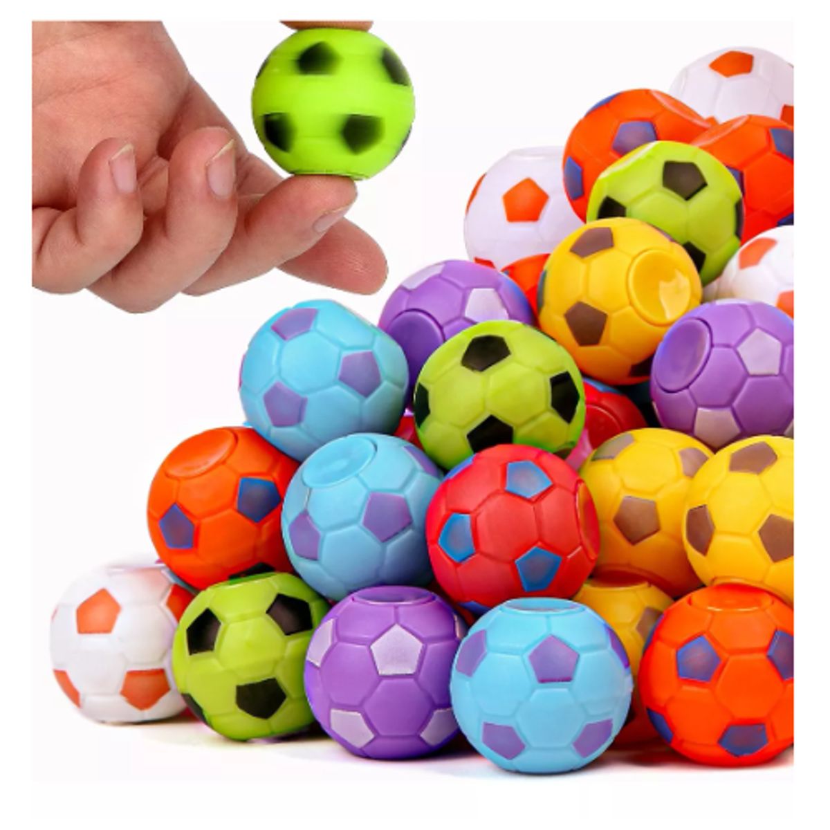 GENERICO - Pack 20 Spinner De Pelotas De Fútbol Sorpresa De Cumpleaños