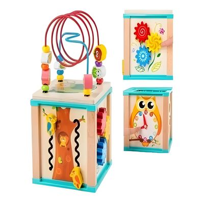 Imagen 2 del producto Cubo Madera Montessori Laberinto Didáctico Bebés