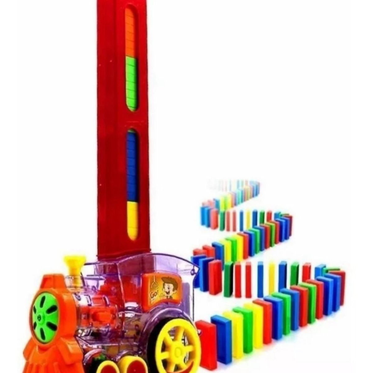 GENERICO - Tren Domino 60 Piezas Juguete Motricidad Bebés