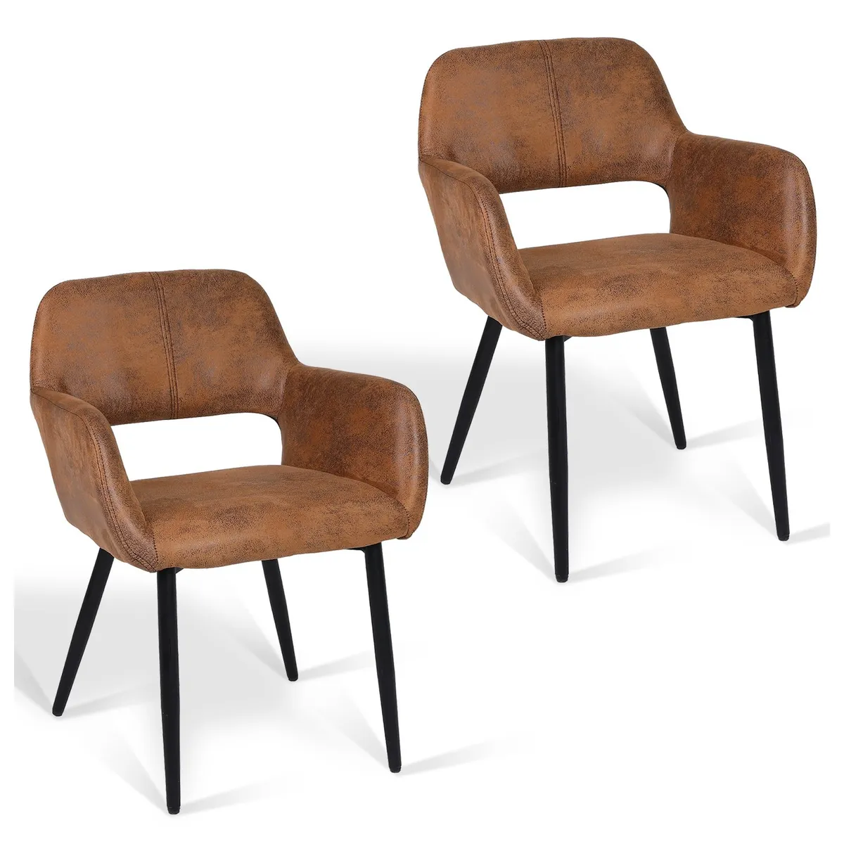 NOVAHUS - Pack de 2 Silla Comedor Sitial Cromwell Café.