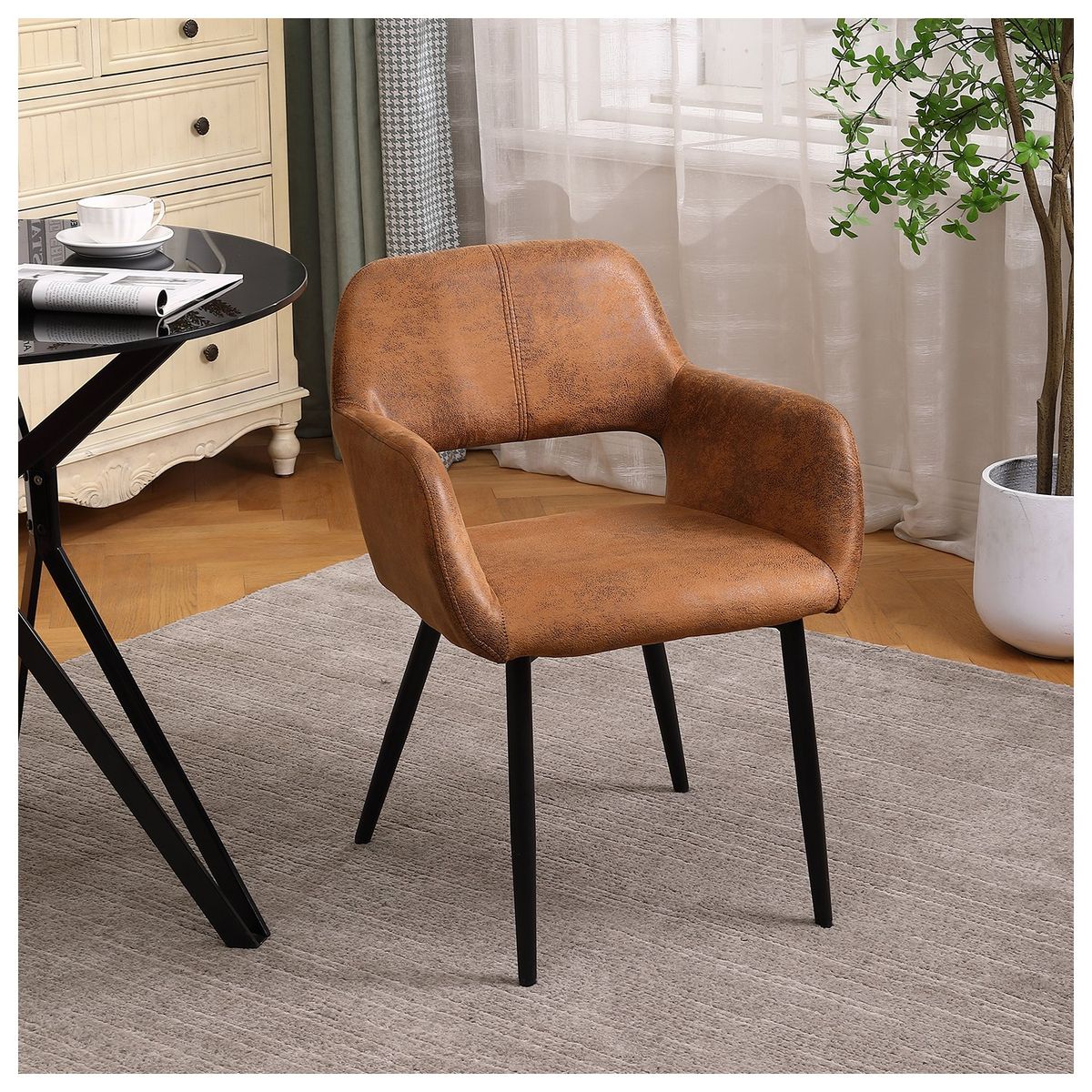 NOVAHUS - Pack de 2 Silla Comedor Sitial Cromwell Café.