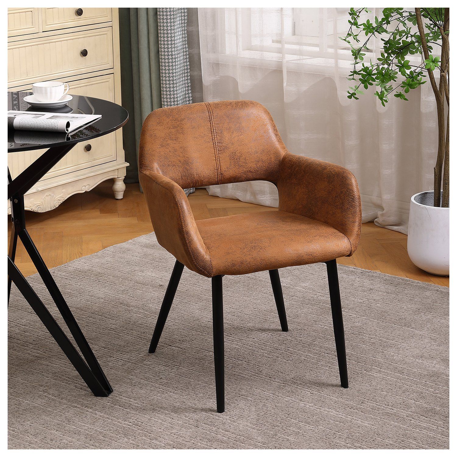 NOVAHUS Pack de 2 Silla Comedor Sitial Cromwell Café. | Falabella