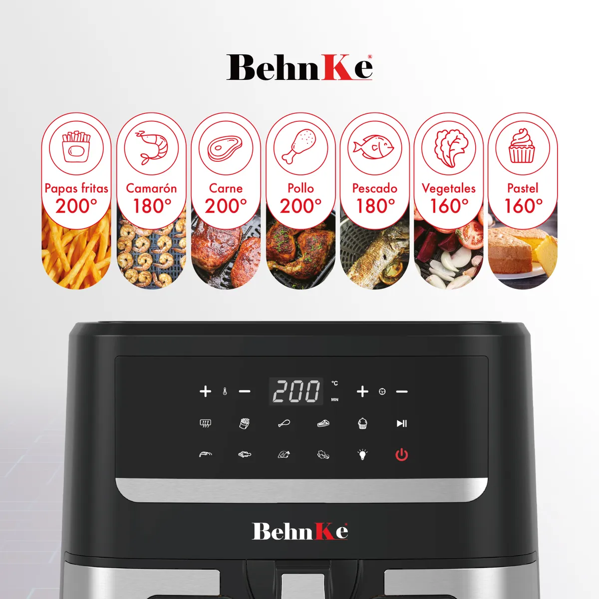 BEHNKE - Freidora de Aire 9.2 Lts Incluye Cesta de Silicona de Regalo