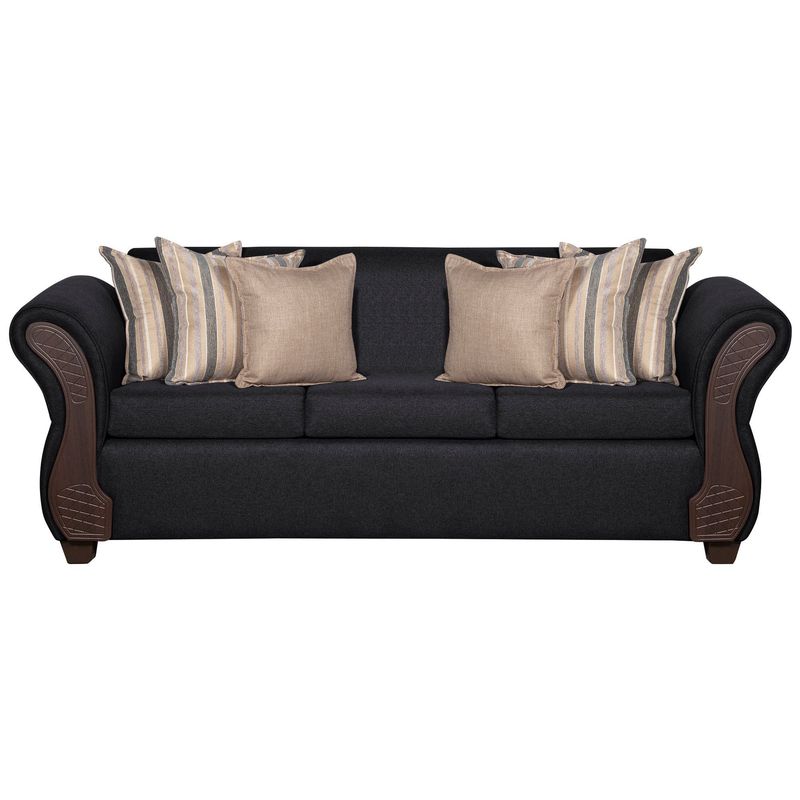 RUZAM MOBEL - SOFA 3 CUERPOS MARSELLA NEGRO