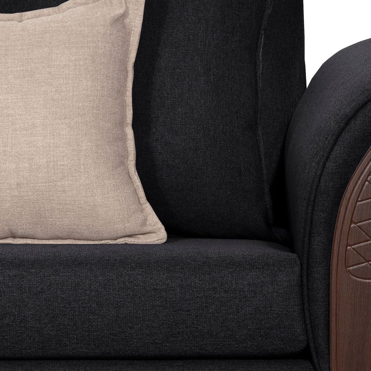 RUZAM MOBEL - SOFA 3 CUERPOS MARSELLA NEGRO