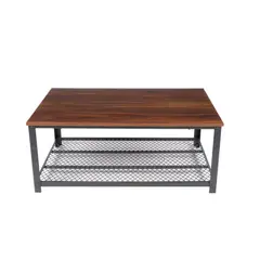 PANDALINO - Mesa de Centro Industrial Aurora - Madera y Metal