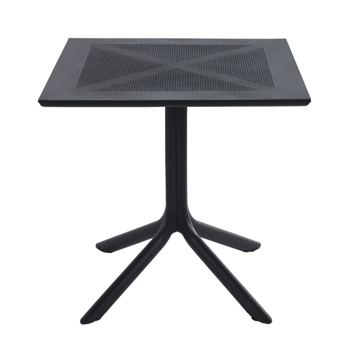 PANDALINO - Mesa Cuadrada Clip Negro 80X80 cm - Terraza, Balcón o Negocio