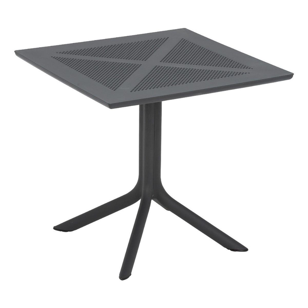 PANDALINO - Mesa Cuadrada Clip Negro 80X80 cm - Terraza, Balcón o Negocio