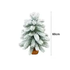 OEM - ARBOL DE NAVIDAD NEVADO MESA NAVIDEÑO TERCIPELO 60 CM