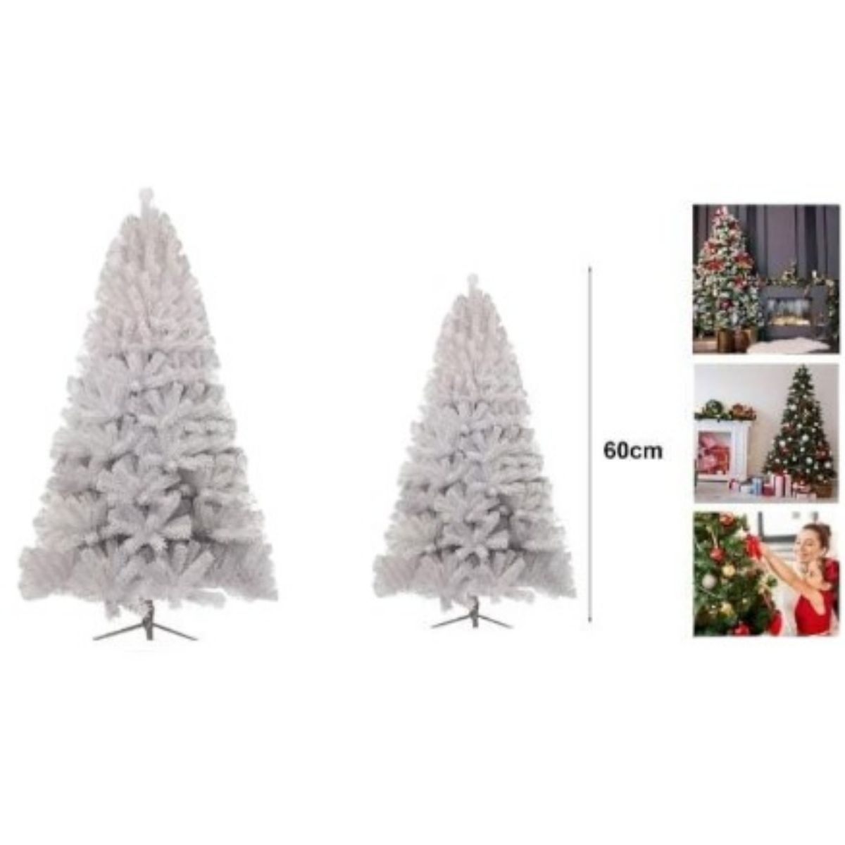 OEM - ARBOL DE NAVIDAD BLANCO MESA NAVIDEÑO 60 CM