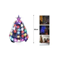 OEM - ARBOL DE NAVIDAD MESA NAVIDEÑO CON ESTRELLA LUCES 60 CM