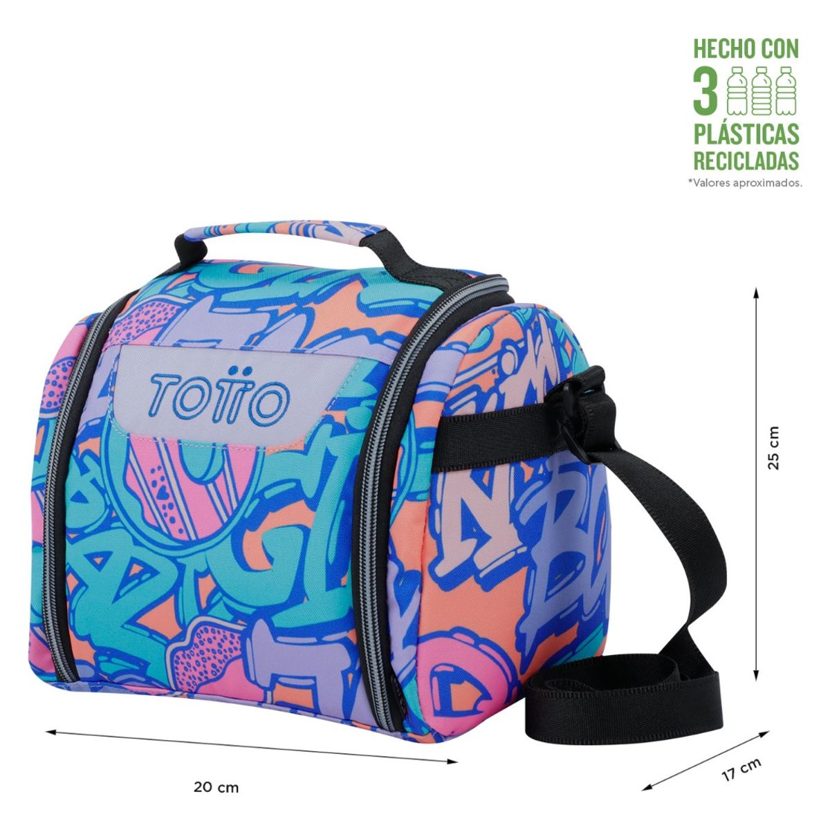 TOTTO - Totto Lonchera Térmica Escolar Niña Rpet Impermeable Eco007