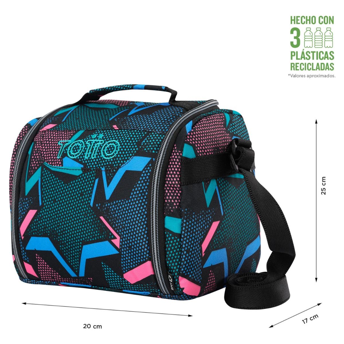 TOTTO - Totto Lonchera Térmica Escolar Niña Rpet Impermeable Eco007