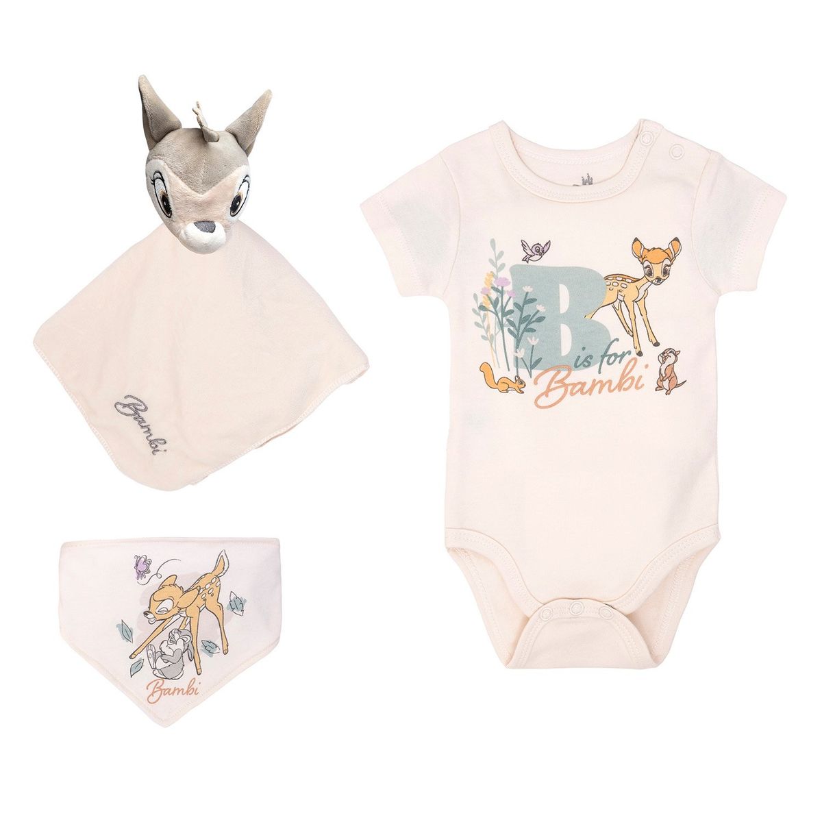 BAMBINO - Set 3 Piezas Baby Gift Beige Bambi Unisex 0 - 3 Meses