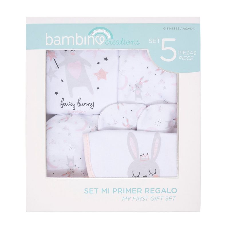 BAMBINO - Baby Gift Bambino Set 5 Piezas Blanco Ovejas Niña