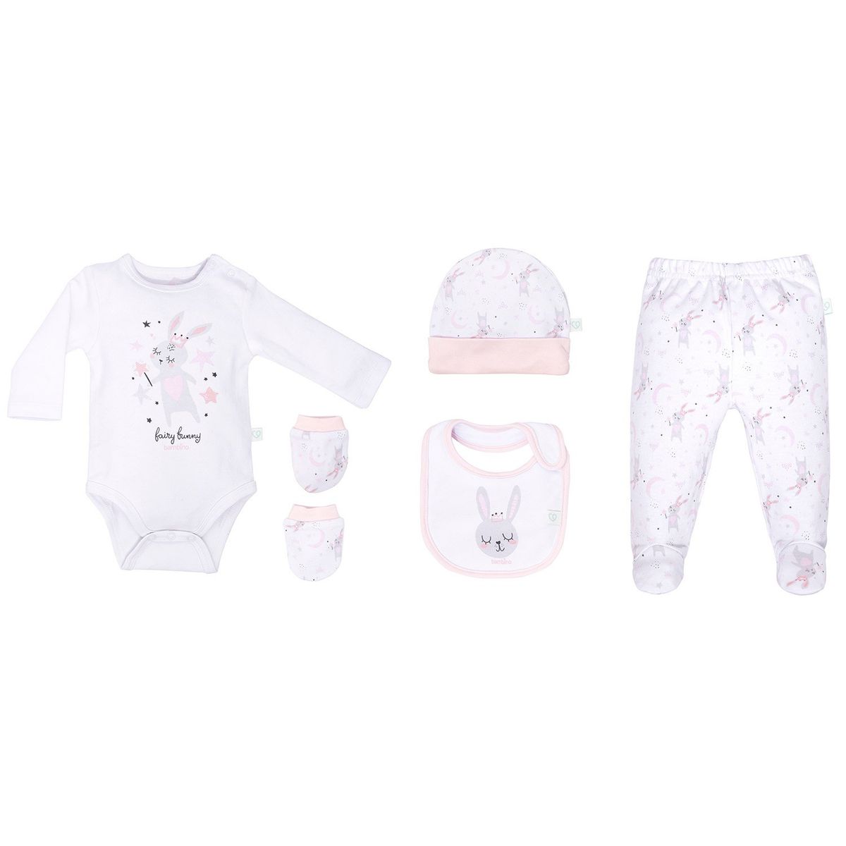 BAMBINO - Baby Gift Bambino Set 5 Piezas Blanco Ovejas Niña