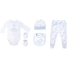 BAMBINO - Baby Gift Set 5 Piezas Blanco Oso Niño