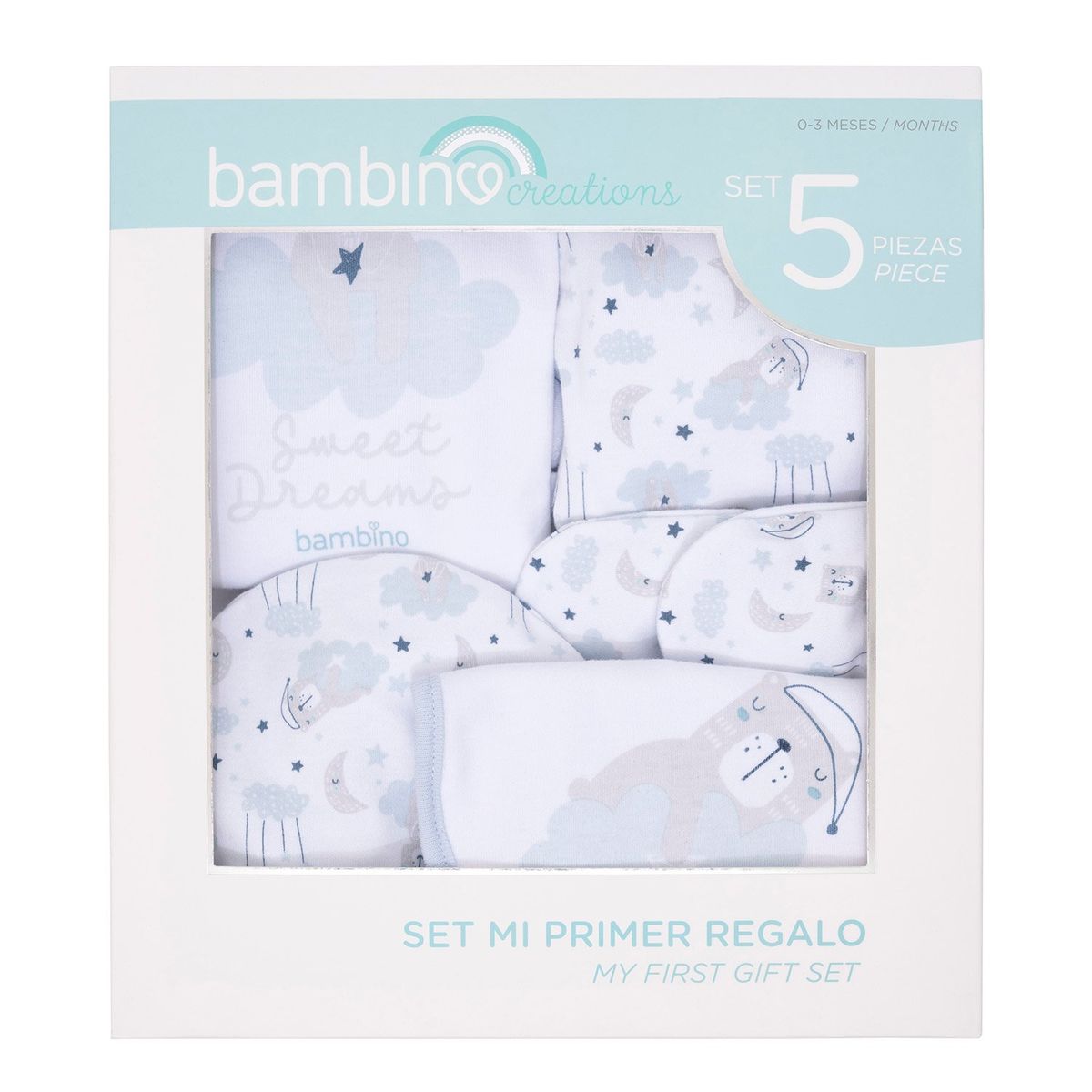 BAMBINO - Baby Gift Bambino Set 5 Piezas Blanco Oso Niño
