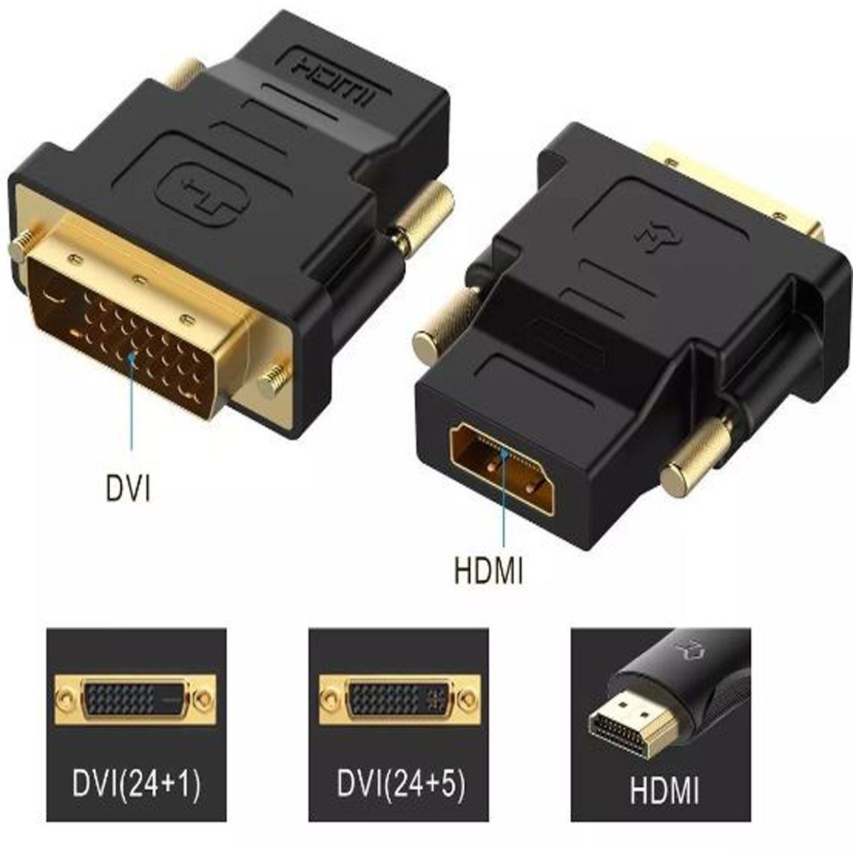 GENERICO - ADAPTADOR HDMI HEMBRA A DVI-D MACHO