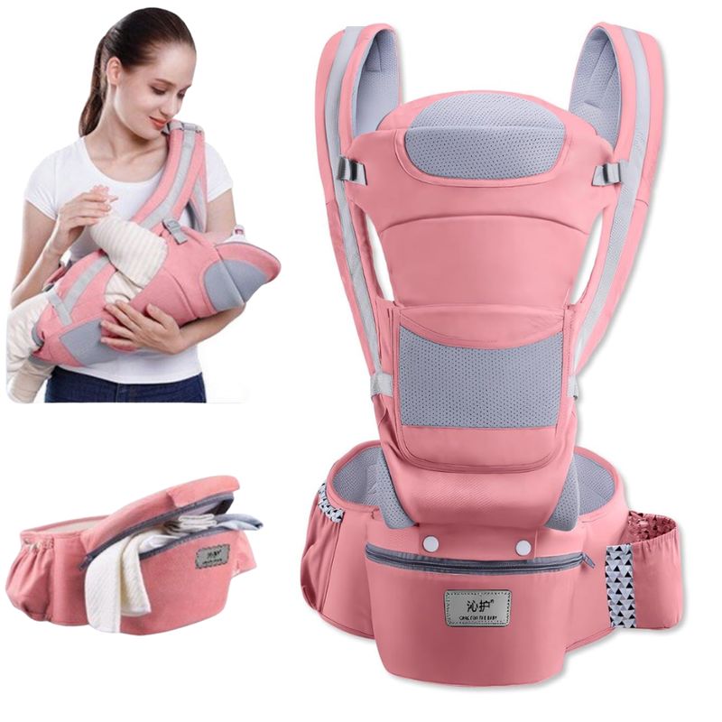 GENERICO - Mochila Porta Bebé Cánguro Ergonómico 15 Posiciones 48 Meses