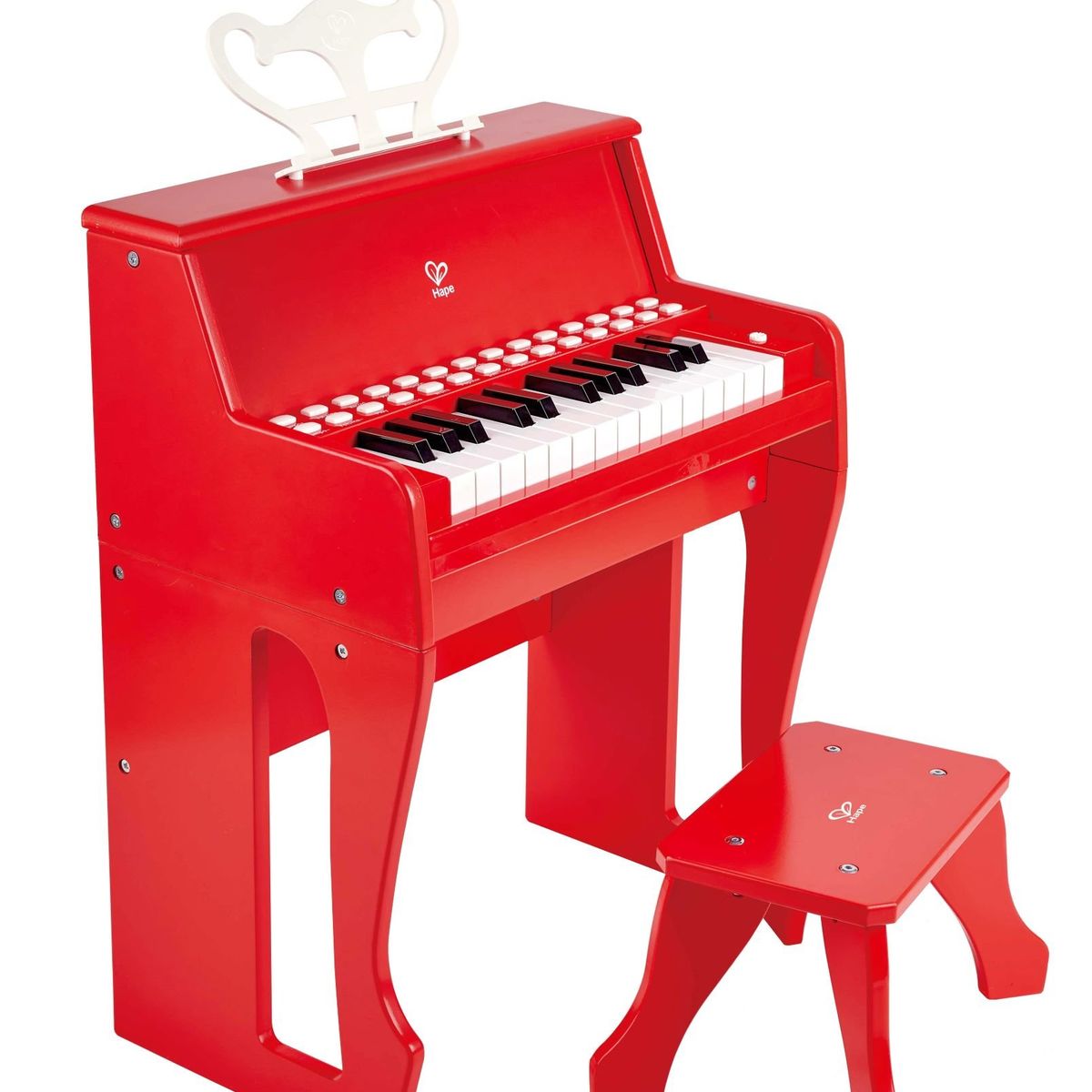 HAPE - Learn with Lights Red Piano with Stool