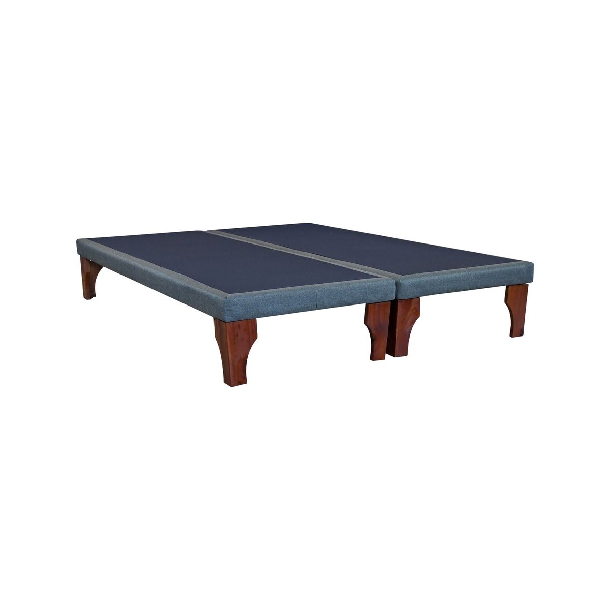 BLOCCARE - Base De Cama 2 Plazas div. Box 8 cm L190 cm con Patas De Madera 24 cm