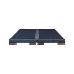 BLOCCARE - Base ce cama 2 plazas Div. Box 8 cm. L190 cm con patas madera 4.5 cm