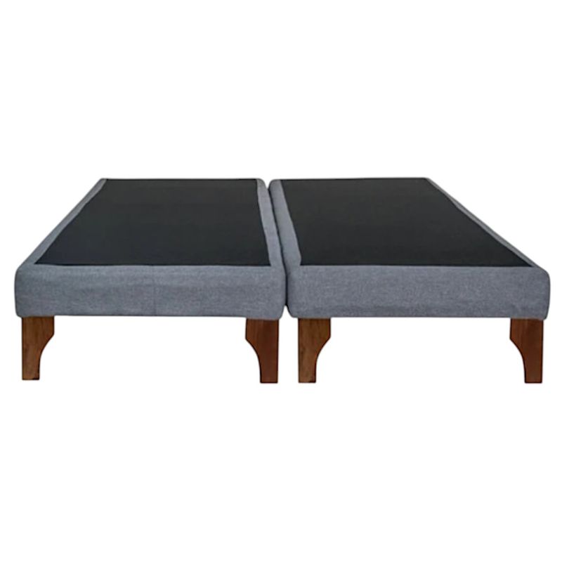 BLOCCARE - Base De Cama Full Dividida Box 8 cm largo 200 cm con patas de 24 cm
