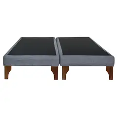 BLOCCARE - Base De Cama Full Dividida Box 8 cm largo 200 cm con patas de 24 cm