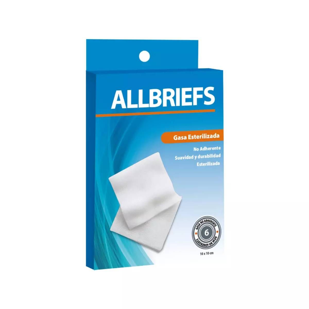 GENERICO - Allbriefs Gasa Esterilizada 10x10cm 6 Unidades