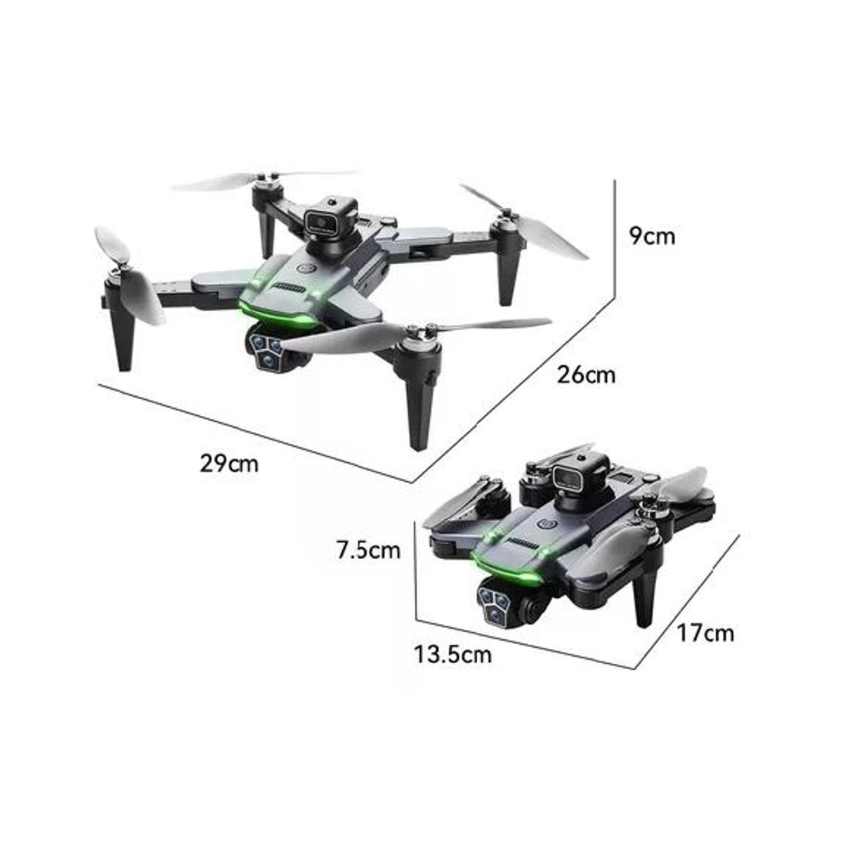 GENERICO - Dron plegable con cámara y retorno automático 4K negro