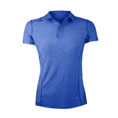 ANDESLAND OUTDOOR APPAREL - Polera Dry Fit Manga Corta Con Cuello Cape Azulino Mujer
