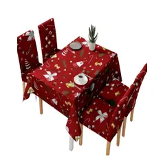 GENERICO - Mantel y Fundas de Sillas Navidad 7 Piezas Decoración 31O2