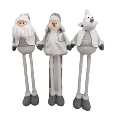 GENERICO - Set 3 Muñecos Navideños Patas Largas Ajustables 30o4
