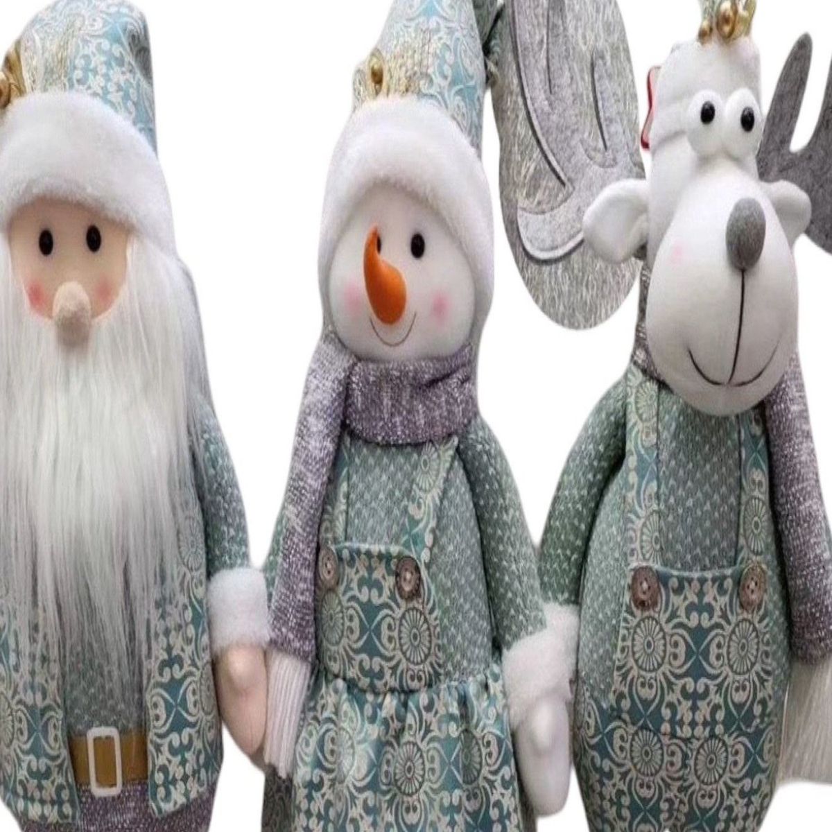 GENERICO - Set 3 Muñecos Navideños Patas Largas Ajustables 30o2