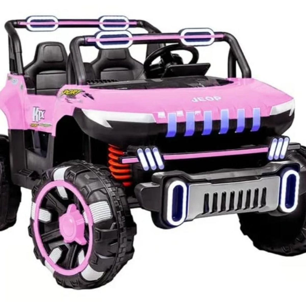 GENERICO - Jeep Electrico 4x4 Con Luces Led Para Niños Rosado